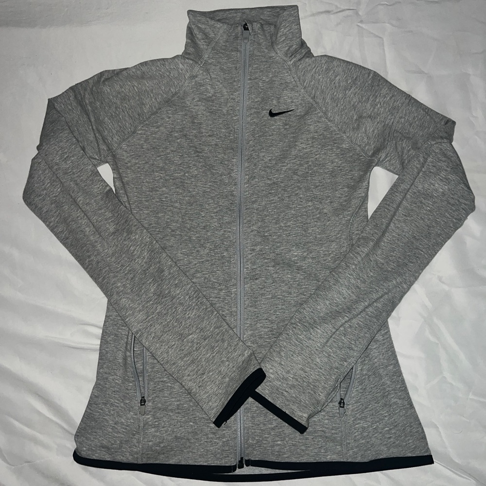 Gray Nike Dri-Fit Zip Up